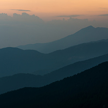 Amazing sunset of nothen part of Pirin mountain near Sinanitsa peak,  Bulgaria