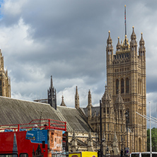 LONDON, ENGLAND - JUNE 16 2016: Houses of Parliament, Westminster Palace, London, England, Great Britain