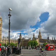 LONDON, ENGLAND - JUNE 16 2016: Houses of Parliament, Westminster Palace, London, England, Great Britain