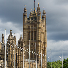 LONDON, ENGLAND - JUNE 16 2016: Houses of Parliament, Westminster Palace, London, England, Great Britain