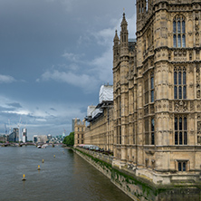 LONDON, ENGLAND - JUNE 16 2016: Houses of Parliament, Westminster Palace, London, England, Great Britain