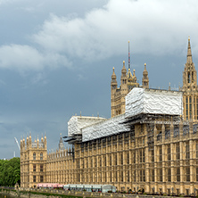 LONDON, ENGLAND - JUNE 16 2016: Houses of Parliament, Westminster Palace, London, England, Great Britain