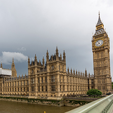 LONDON, ENGLAND - JUNE 16 2016: Houses of Parliament, Westminster Palace, London, England, Great Britain