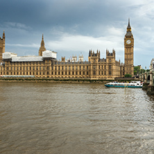 LONDON, ENGLAND - JUNE 16 2016: Houses of Parliament, Westminster Palace, London, England, Great Britain