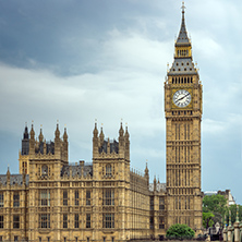 LONDON, ENGLAND - JUNE 16 2016: Houses of Parliament, Westminster Palace, London, England, Great Britain