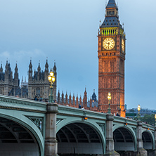 LONDON, ENGLAND - JUNE 16 2016: Houses of Parliament with Big Ben and Westminster bridge, London, England, Great Britain