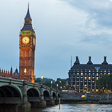 LONDON, ENGLAND - JUNE 16 2016: Houses of Parliament with Big Ben and Westminster bridge, London, England, Great Britain