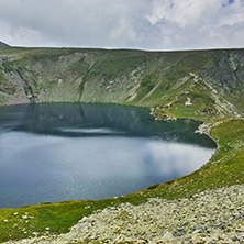 Amazing landscape of The Eye lake, The Seven Rila Lakes, Bulgaria