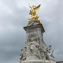 LONDON, ENGLAND - JUNE 17 2016: Queen Victoria Memorial in front of Buckingham Palace, London, England, United Kingdom