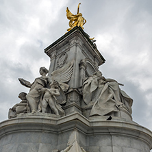 LONDON, ENGLAND - JUNE 17 2016: Queen Victoria Memorial in front of Buckingham Palace, London, England, United Kingdom
