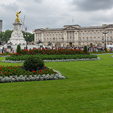 LONDON, ENGLAND - JUNE 17 2016: Panorama of Buckingham Palace London, England, Great Britain