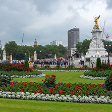 LONDON, ENGLAND - JUNE 17 2016: Panorama of Buckingham Palace London, England, Great Britain