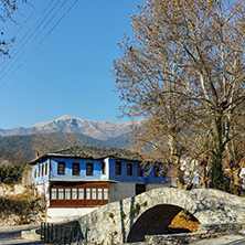 Old house in village of Moushteni near Kavala, East Macedonia and Thrace, Greece