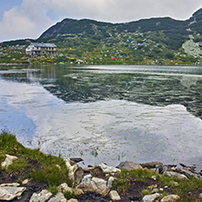 Amazing Landscape of The Fish lake, The Seven Rila Lakes, Bulgaria