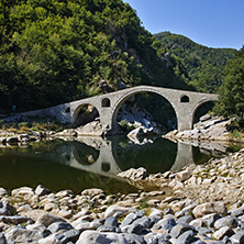 Amazing view of Devil"s Bridge,  Rhodopes mountain and Arda river, Kardzhali Region, Bulgaria