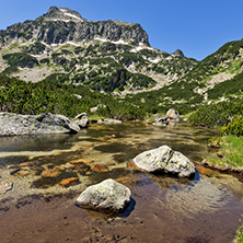 Amazing Landscape of Dzhangal peak and Banski lakes, Pirin Mountain, Bulgaria