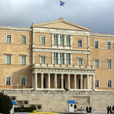 ATHENS, GREECE - JANUARY 20 2017:  The Greek parliament in Athens, Attica, Greece