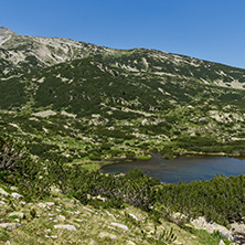 Landscape with Fish lakes near Sivrya peak, Pirin Mountain, Bulgaria