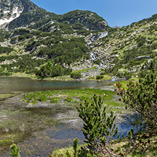 Landscape with Fish lakes near Sivrya peak, Pirin Mountain, Bulgaria