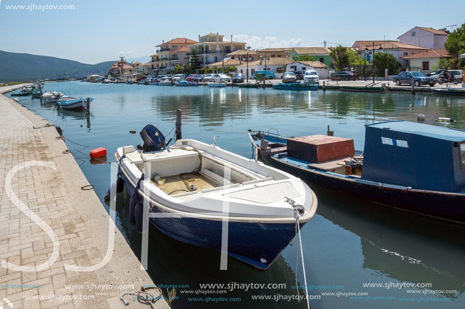 LEFKADA TOWN, GREECE JULY 16, 2014: Panoramic view of Lefkada town, Ionian Islands, Greece