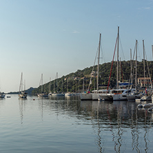 SIVOTA, LEFKADA, GREECE JULY 17, 2014: Panorama of Village of Sivota, Lefkada, Ionian Islands, Greece