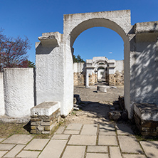 Ruins of Round (Golden) Church  of St. John, Preslav near The Second capital city of the First  Bulgarian Empire  Great Preslav, Bulgaria