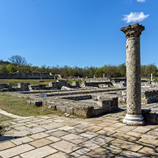 Ruins of The capital city of the First  Bulgarian Empire medieval stronghold Great Preslav (Veliki Preslav), Shumen Region, Bulgaria