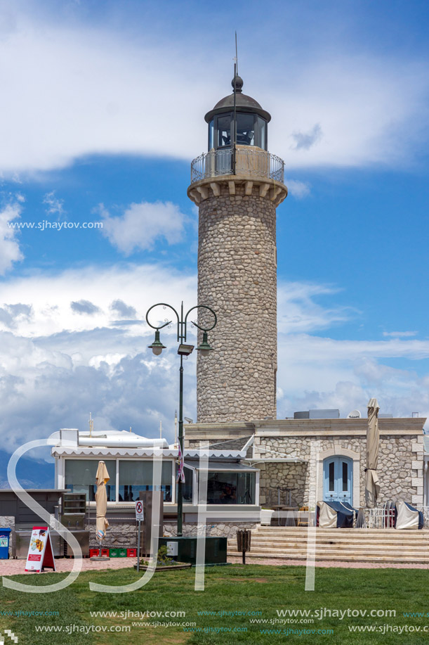 PATRAS, GREECE - MAY 28, 2015: Lighthouse in Patras, Peloponnese, Western Greece