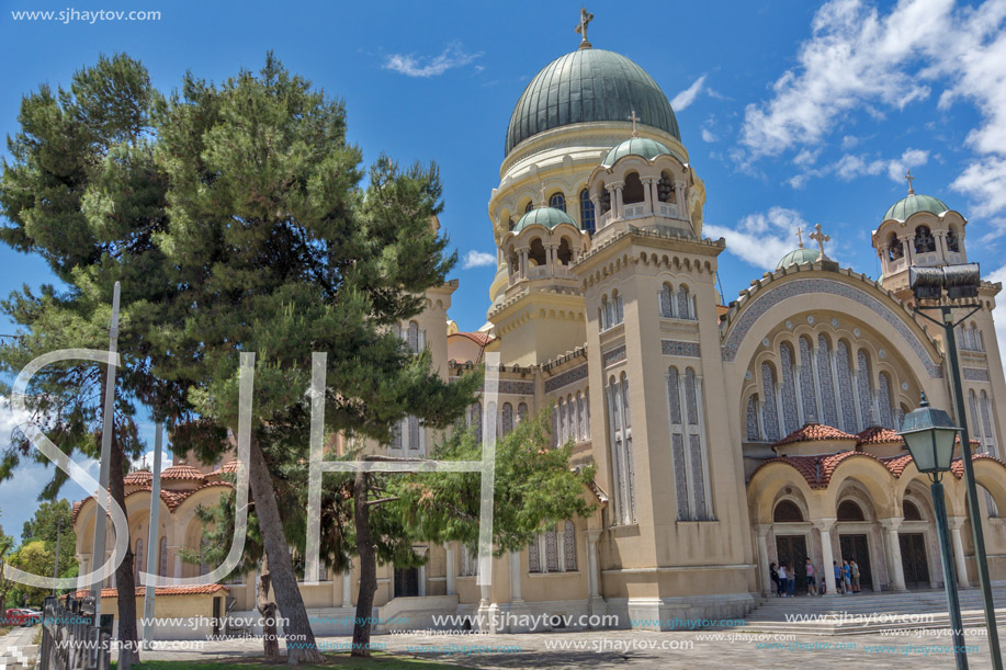 PATRAS, GREECE - MAY 28, 2015: Saint Andrew Church, the largest church in Greece, Patras, Peloponnese, Western Greece