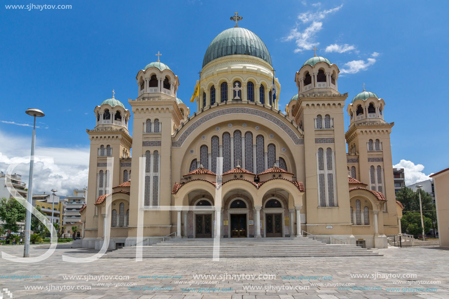 PATRAS, GREECE - MAY 28, 2015: Saint Andrew Church, the largest church in Greece, Patras, Peloponnese, Western Greece