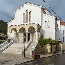 PATRAS, GREECE - MAY 28, 2015: Orthodox church in Nafpaktos town, Western Greece