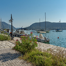 NYDRI, LEFKADA, GREECE - JULY 17: Boats at Port of Nydri Bay, Lefkada, Ionian Islands, Greece