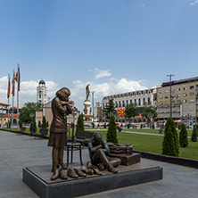 SKOPJE, REPUBLIC OF MACEDONIA - 13 MAY 2017: Holocaust Museum in city of  Skopje, Republic of Macedonia
