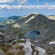 Amazing panorama from Musala peak,  Rila mountain, Bulgaria