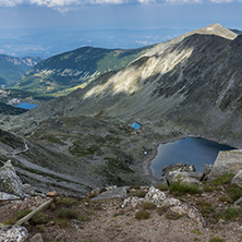 Amazing panorama from Musala peak,  Rila mountain, Bulgaria