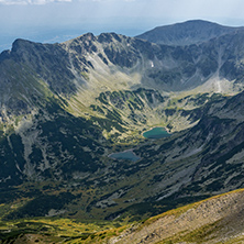 Amazing panorama from Musala peak,  Rila mountain, Bulgaria