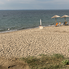 Panoramic view of Alkinoos Beach at Sithonia peninsula,   Chalkidiki, Central Macedonia, Greece