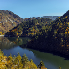 Amazing Autumn view of Teshel  Reservoir, Smolyan Region, Bulgaria