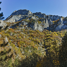 Panoramic Autumn view of Buynovsko gorge, Rhodope Mountains, Bulgaria