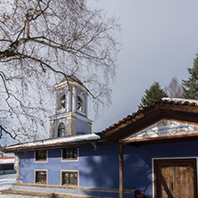 KOPRIVSHTITSA, BULGARIA - DECEMBER 13, 2013: Church of Assumption of Virgin Mary in historical town of Koprivshtitsa, Sofia Region, Bulgaria