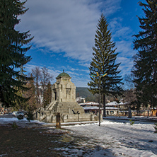 KOPRIVSHTITSA, BULGARIA - DECEMBER 13, 2013: Mausoleum Ossuary of Apriltsi  in historical town of Koprivshtitsa, Sofia Region, Bulgaria