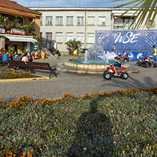 CHERNOMORETS, BULGARIA - AUGUST 16, 2017:  Typical street of village of Chernomorets, Burgas region, Bulgaria