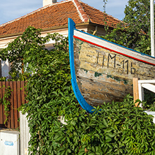 CHERNOMORETS, BULGARIA - AUGUST 16, 2017:  Typical street of village of Chernomorets, Burgas region, Bulgaria