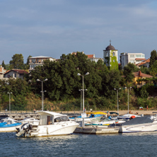 CHERNOMORETS, BULGARIA - AUGUST 16, 2017:  Amazing Seascape of port of Chernomorets, Burgas region, Bulgaria