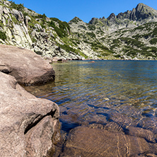 Amazing Landscape with Big Valyavishko Lake and Dzhangal peak, Pirin Mountain, Bulgaria