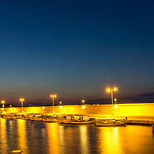 CHERNOMORETS, BULGARIA - AUGUST 14, 2017: Amazing Night seascape of port of Chernomorets, Burgas region, Bulgaria