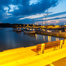 CHERNOMORETS, BULGARIA - AUGUST 15, 2017: Amazing Night seascape of port of Chernomorets, Burgas region, Bulgaria