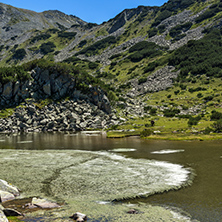 Amazing Summer Panorama with  Prevalski lakes, Pirin Mountain, Bulgaria