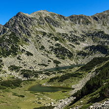 Amazing landscape with Prevalski lakes and Valyavishki chukar peak, Pirin Mountain, Bulgaria