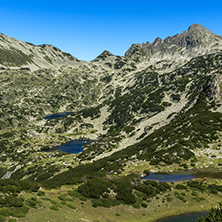 Amazing landscape with Prevalski lakes and Dzhangal peak, Pirin Mountain, Bulgaria